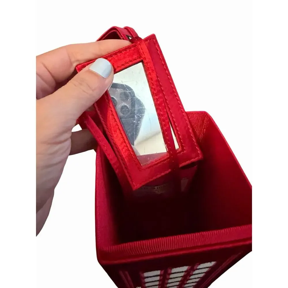 Lulu Guinness Red Phonebox Lulu Calling Statement Clutch British Designer NEW